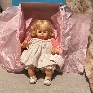 Madame Alexander doll, realistic baby doll, new in the original box.